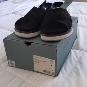 Toms Marisa Black Suede Sandals